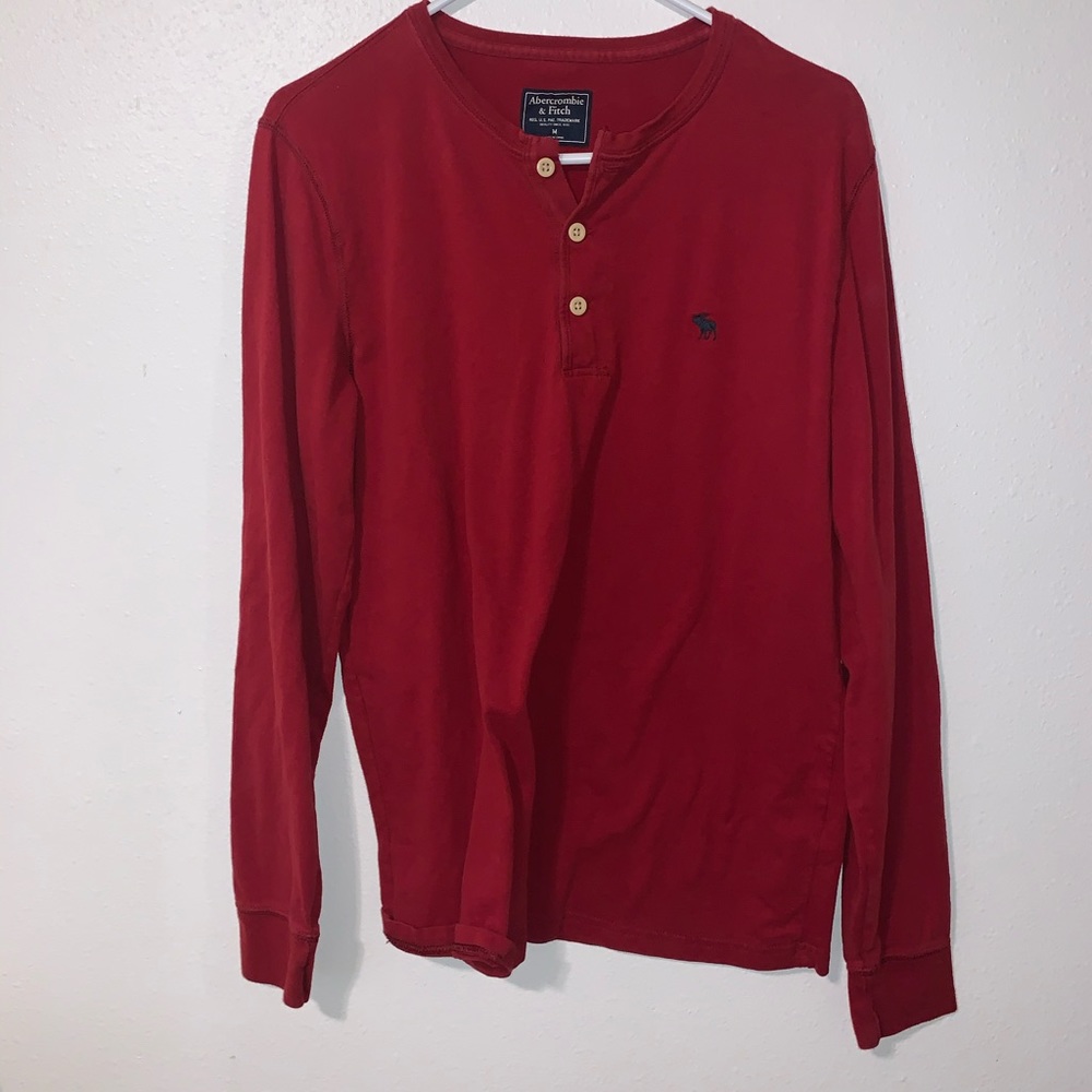 ‼️ ABERCROMBIE & FITCH RED LONG SLEEVE ‼️
